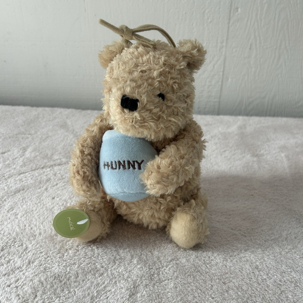 Vintage Classic Pooh Winnie the Pooh Plush 8" Disney Bear Honey Pot Crib Toy Y2K